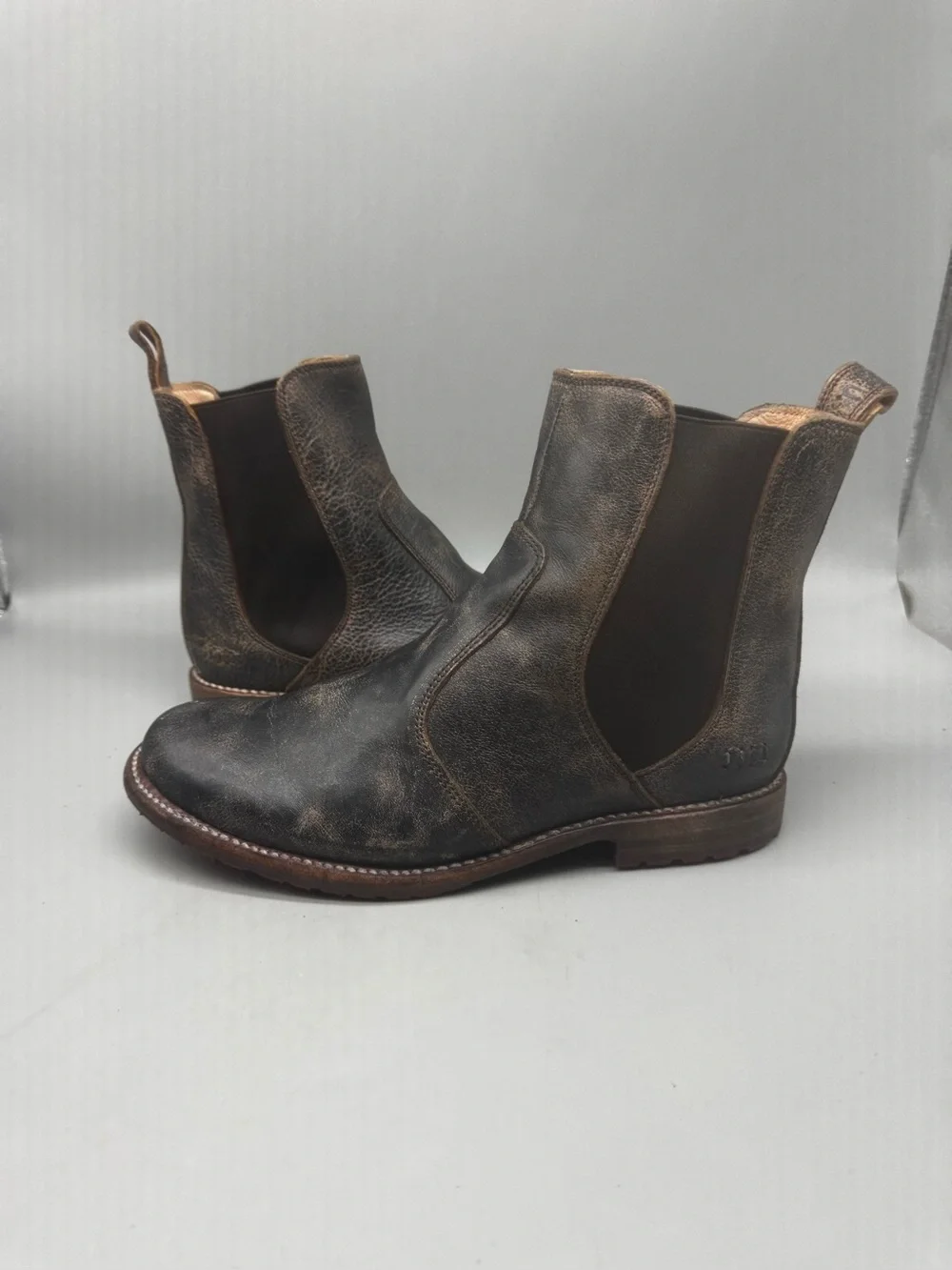 Bed Stu Womens Yurisa Ankle Booties US 8.5 M EU 39 Black Distressed Leather